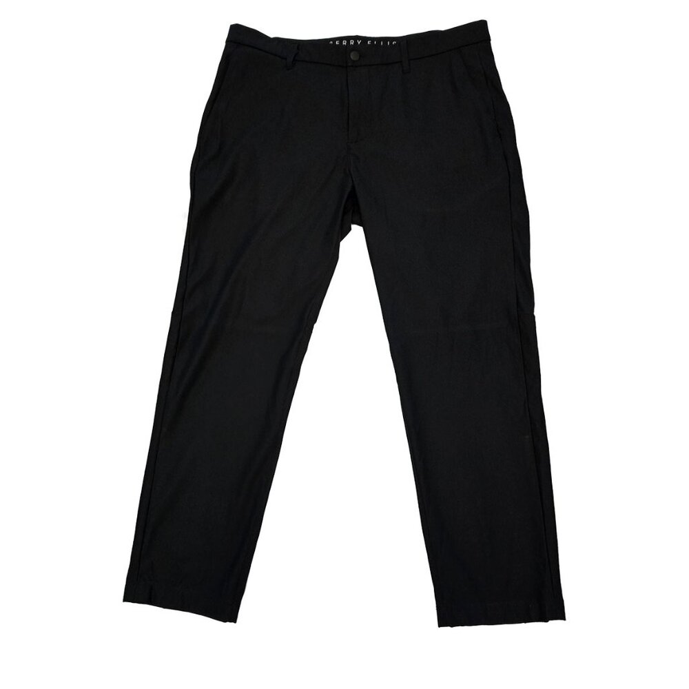 Perry Ellis Men's Slim Fit Stretch Dress Pants - Black (36x30)